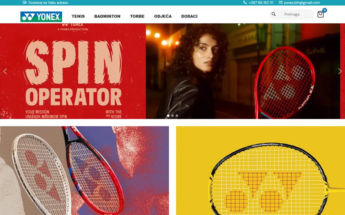Web shop Yonex BiH